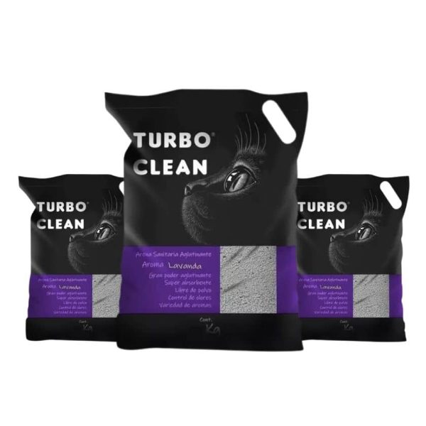 Promoción Arena Sanitaria Turbo Aroma Lavanda 48kg + 5 Snack Regalo