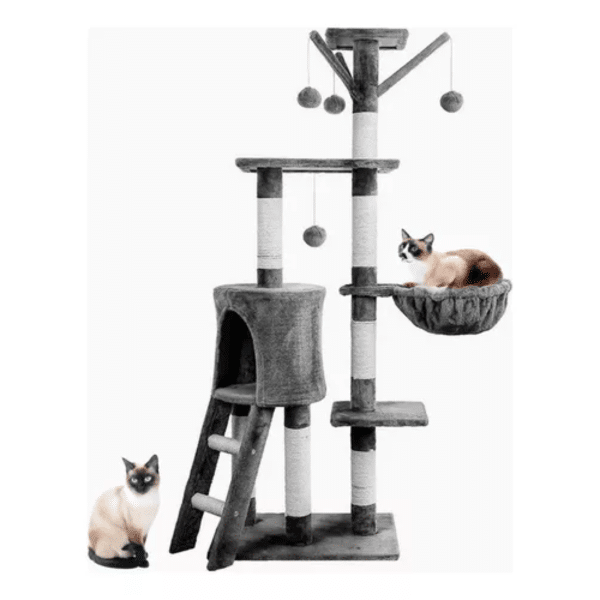 Gimnasio Para Gatos Torre De 5 Niveles Con Rascador /Color Gris