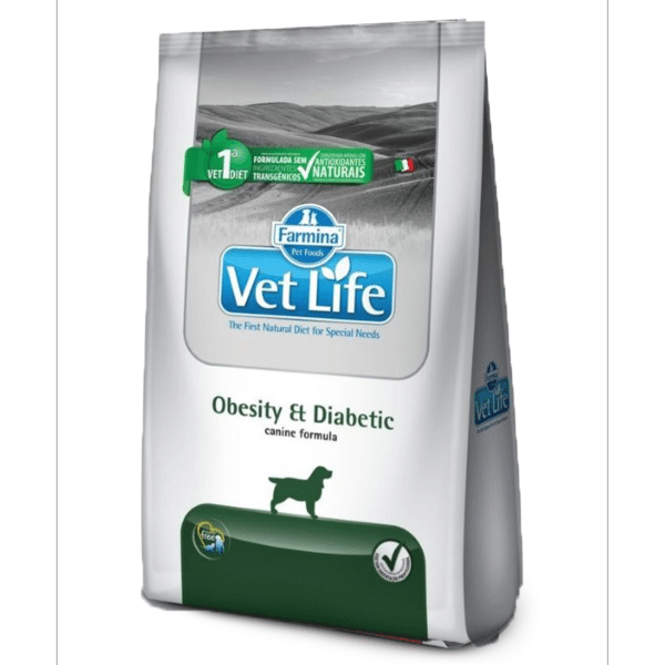 Alimento Vet Life Natural Canine Obesity & Diabetic Para Perro Adulto 10.1kg