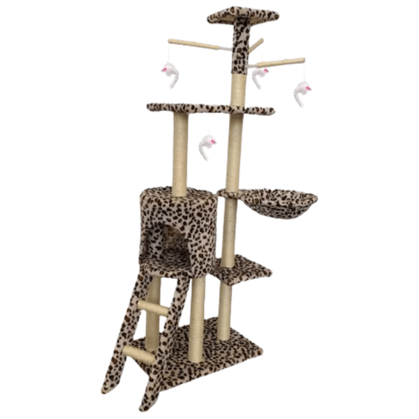 Gimnasio Para Gatos Torre De 5 Niveles Con Rascador /Color Leopardo