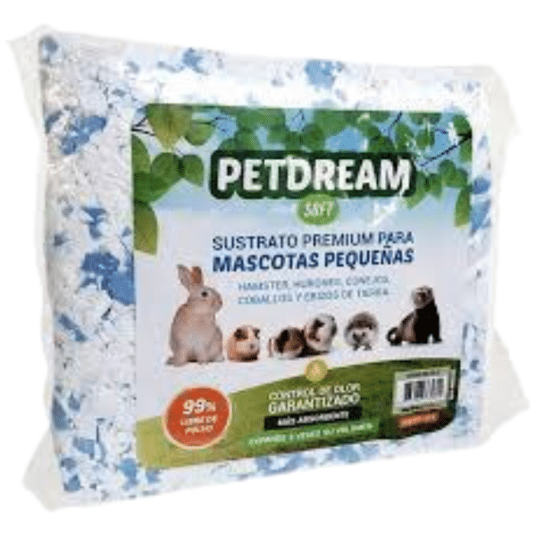 Sustrato Papel Azul Petdream Soft 570g - Hamster Erizos Conejo