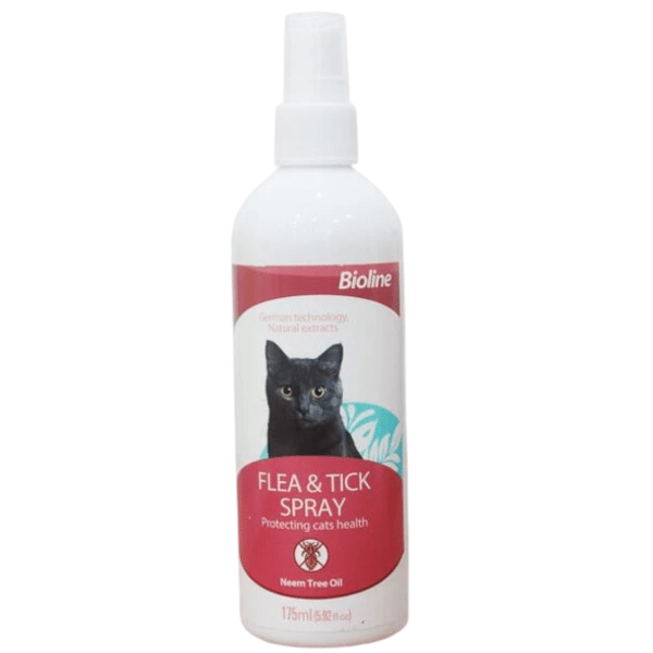 Spray Bioline Flea & Tick Spray Para Gatos Pulgas/Garrapatas 175ml