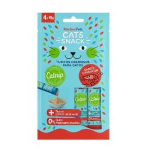 Cats Snack Tubito Cremoso Sabor Camarón con Catnip