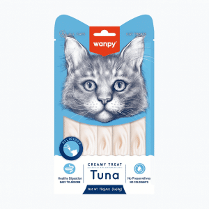 Snack Cremoso para Gatos Wanpy Atún 5 Unidades de 14g