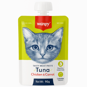 Wanpy Paté Gourmet de Atún Pollo y Zanahoria para Gatos 90g