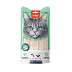 Snack Cremoso para Gatos Wanpy Atún y Ostión 5 Unidades de 14g