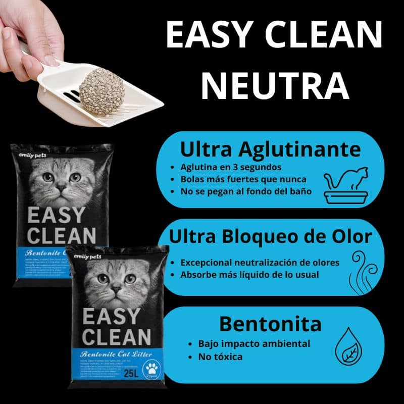 Arena para Gatos Easy Clean Neutro 40kg - Imagen 3