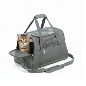 Transportador de Mascotas malla Gris