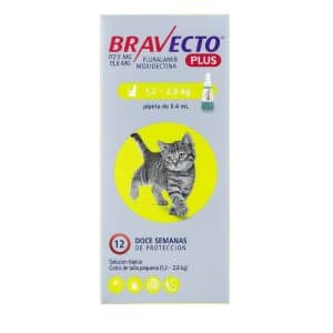 Bravecto Plus para Gatos de 1,2 a 2,8 kg (pipeta 0,4 ml)