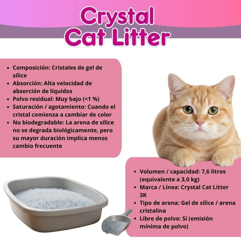 Arena Crystal Cat Litter 3K - Imagen 3