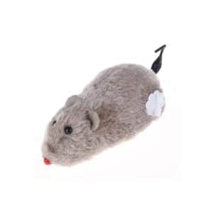 Ratón de juguete a cuerda para gatos gris