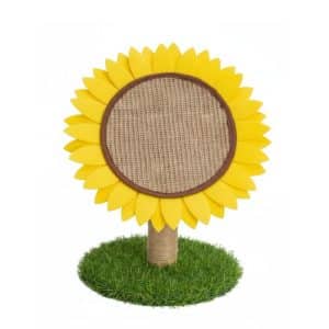 Rascador para gatos con forma de girasol