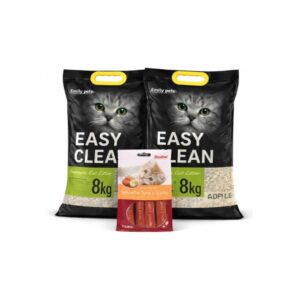 Arena Easy Clean Manzana 16kg + Snack